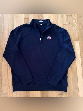 Peter Millar x Ohio State Quarterzip Sweater XXL Dark Grey Golf Buckeyes Men’s